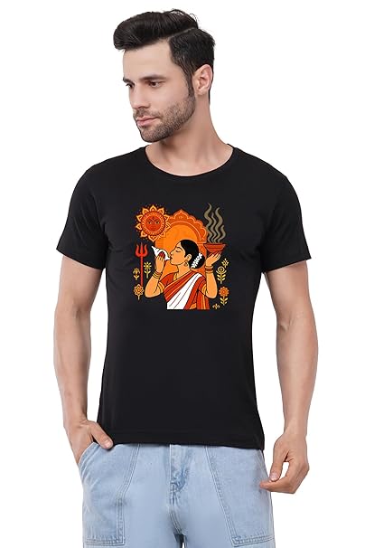 Cotton Graphic Printed Half Sleeve T-Shirt